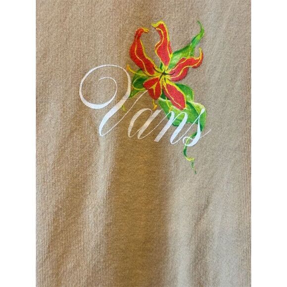 Vans Men's Fatal Floral Long Sleeve T-Shirt Small Beige Graphic Print Size XXL - Picture 3 of 12